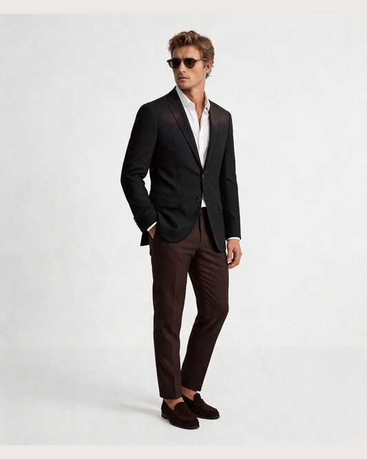Classic White Standard Collar Shirt - model image 1