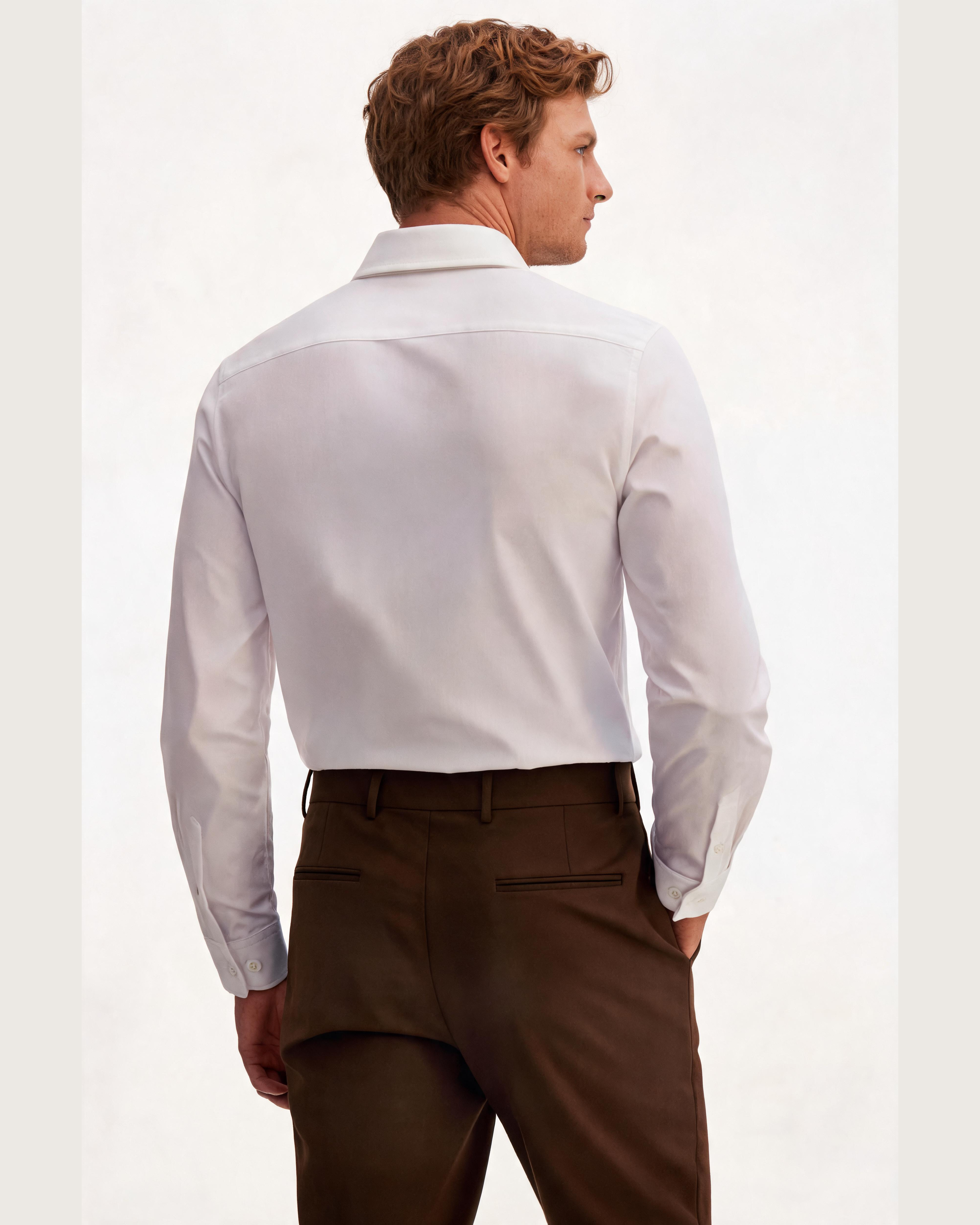 Classic White Standard Collar Shirt image 5