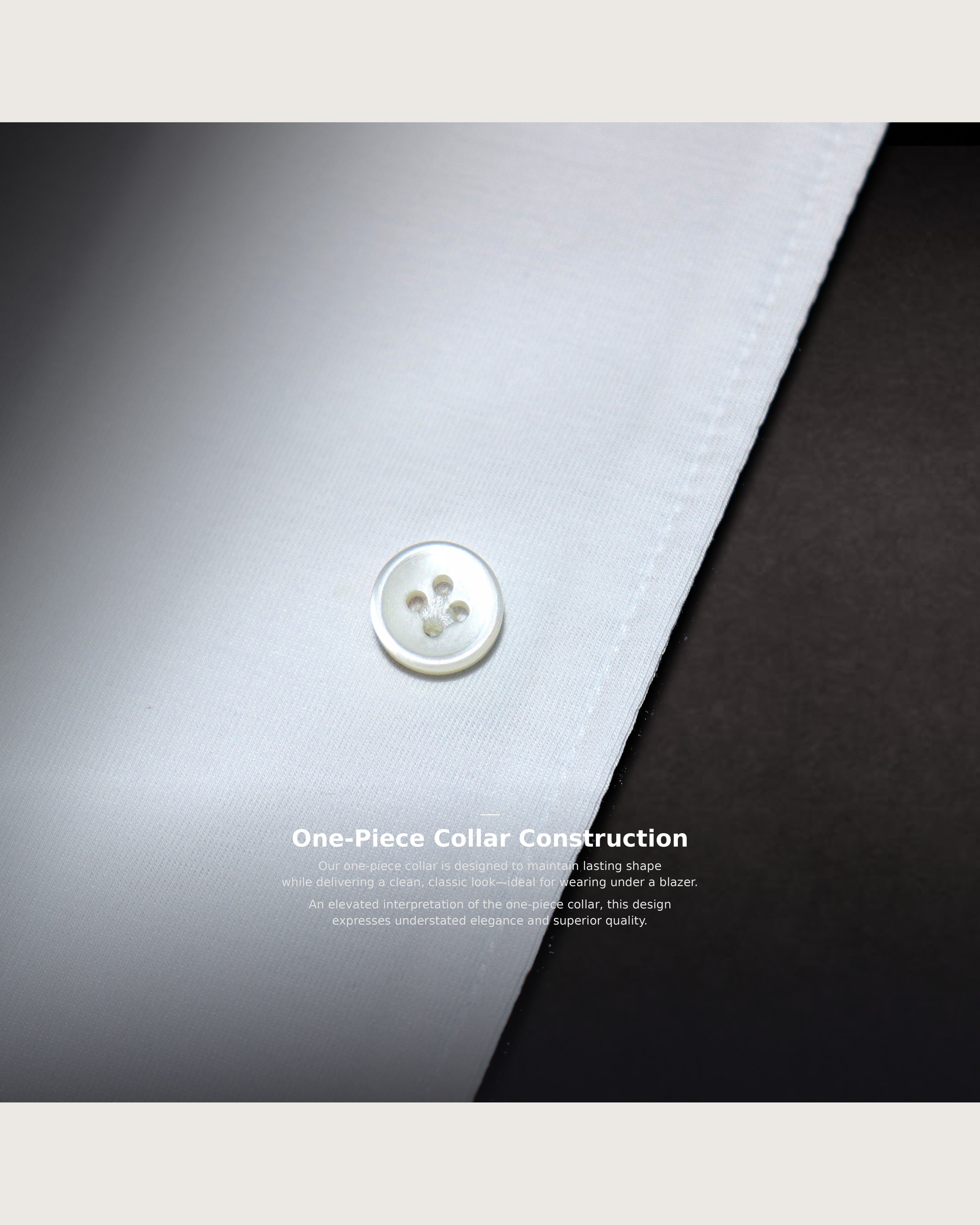 Classic White Standard Collar Shirt image 9