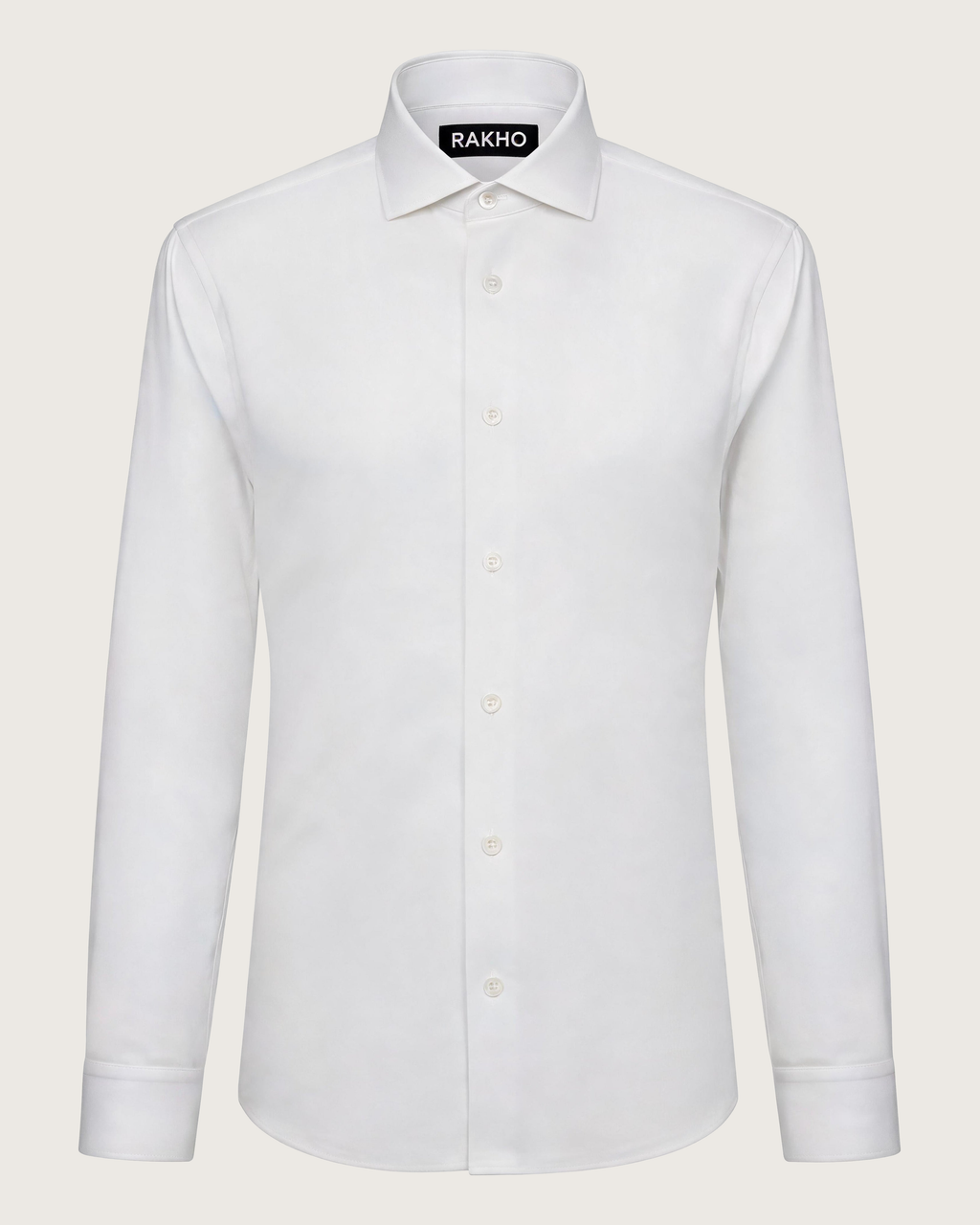 Classic White Standard Collar Shirt - main product image #ECE9E4 background