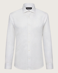 Classic White Standard Collar Shirt - main product image #ECE9E4 background