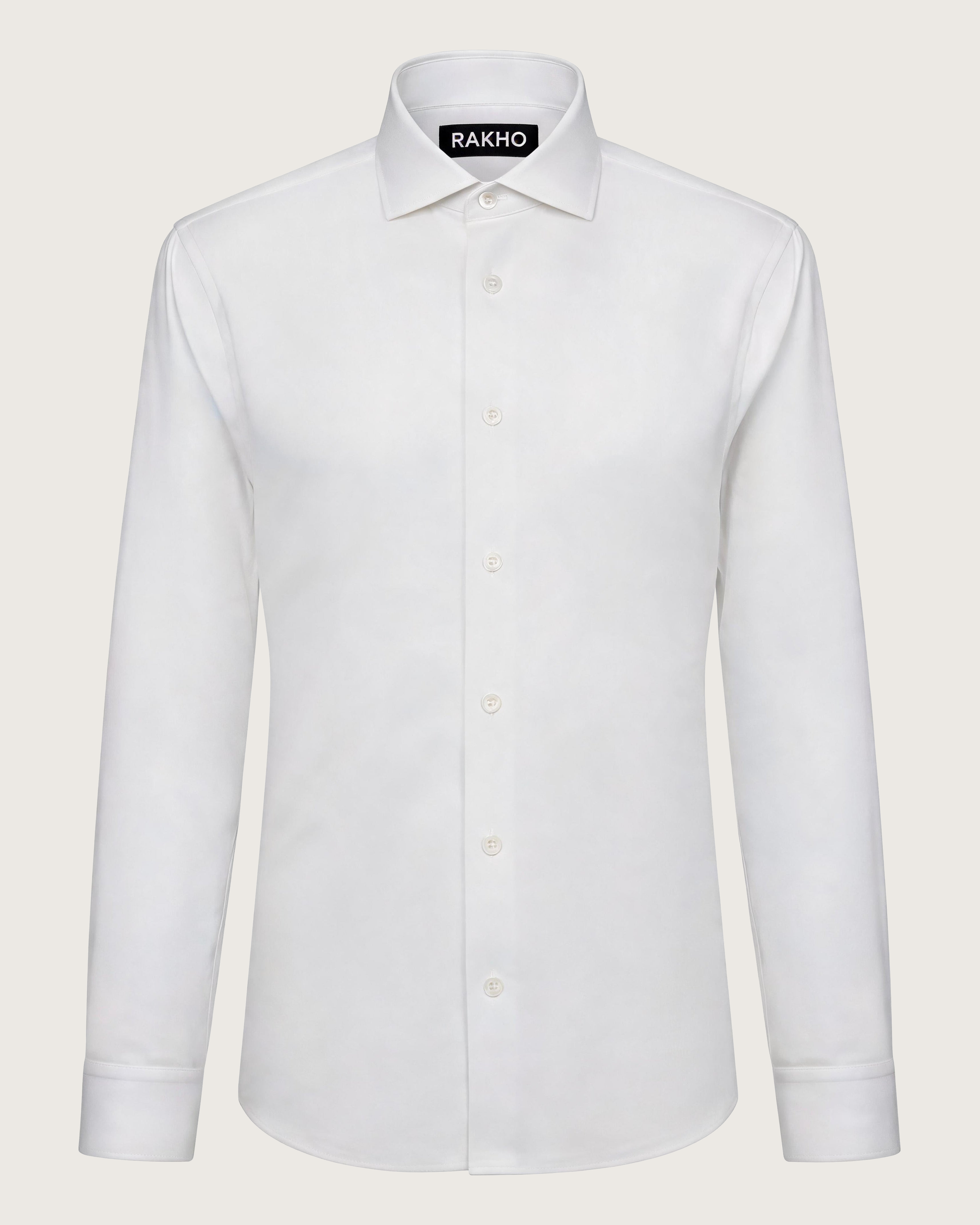 Classic White Standard Collar Shirt - main product image #ECE9E4 background
